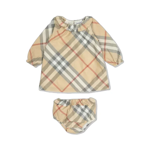 Burberry Kids Checked Dress With Bloomers