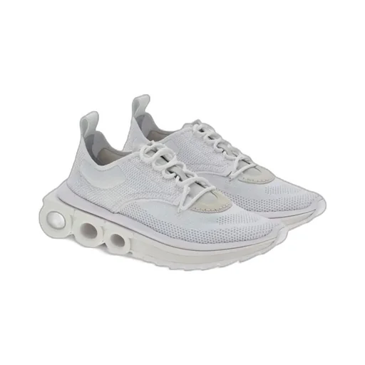 Salvatore Ferragamo Gancini Plaque Lace-Up Sneakers