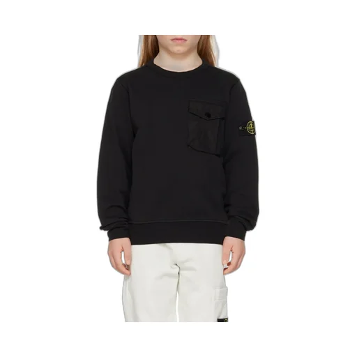 Stone Island Junior Logo-Patch Crewneck Sweatshirt
