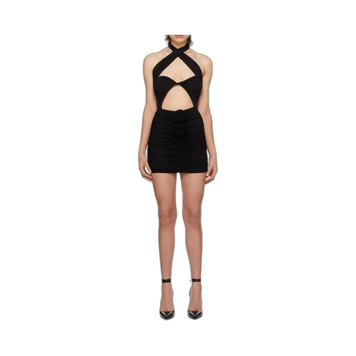 Magda Butrym Cut-Out Twisted Halterneck Mini Dress