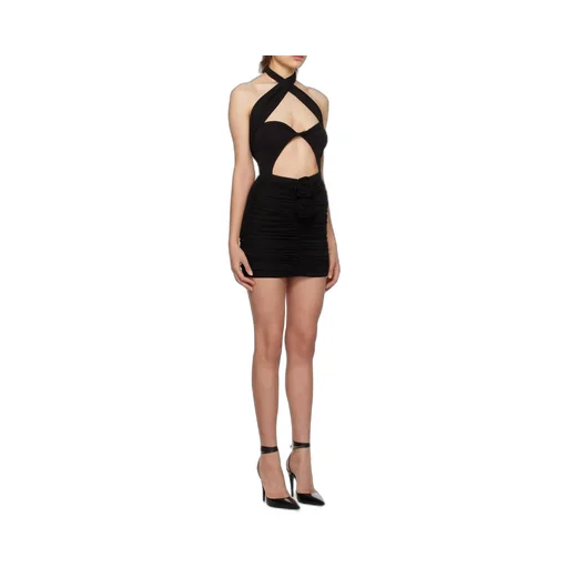 Magda Butrym Cut-Out Twisted Halterneck Mini Dress
