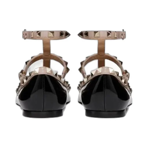 Valentino Garavani Rockstud Pointed Toe Ballerina Shoes