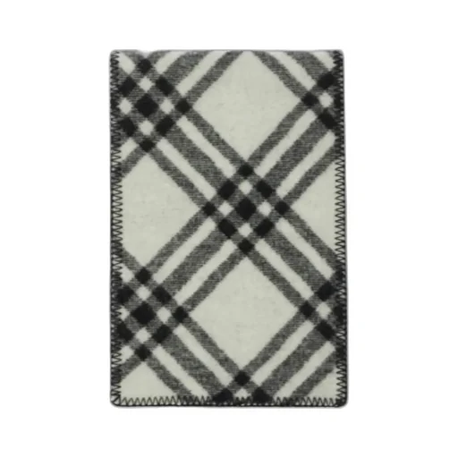 Burberry Logo Patch Checked Scarf