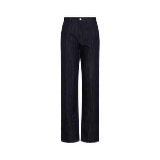 Lurex High-Rise Wide-Leg Jeans