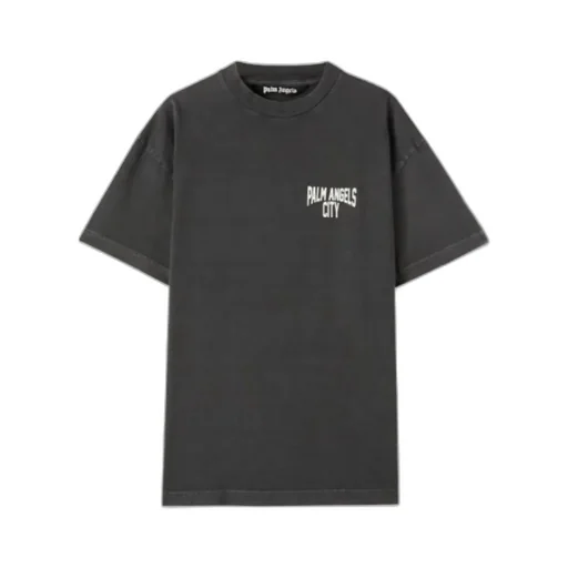Palm Angels Logo Printed Crewneck T-Shirt