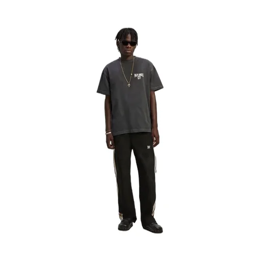 Palm Angels Logo Printed Crewneck T-Shirt