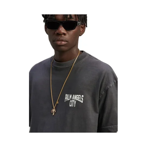 Palm Angels Logo Printed Crewneck T-Shirt