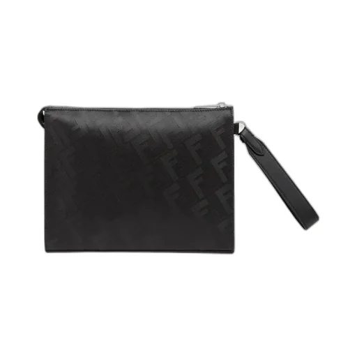 Fendi Shadow Diagonal Zipped Clutch Bag