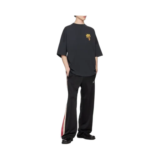 Palm Angels Burning Palm Printed Crewneck T-Shirt