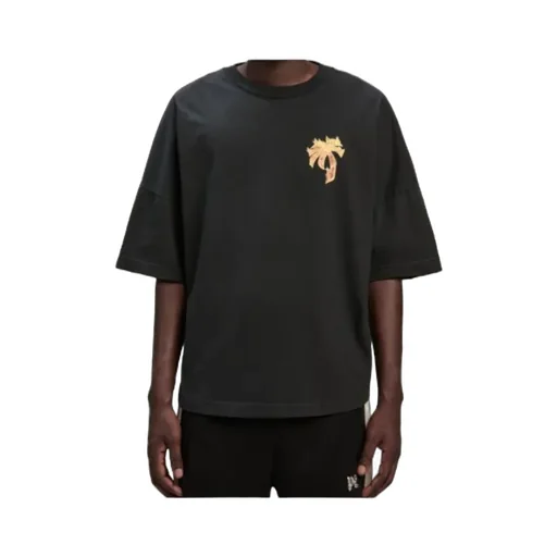 Palm Angels Burning Palm Printed Crewneck T-Shirt
