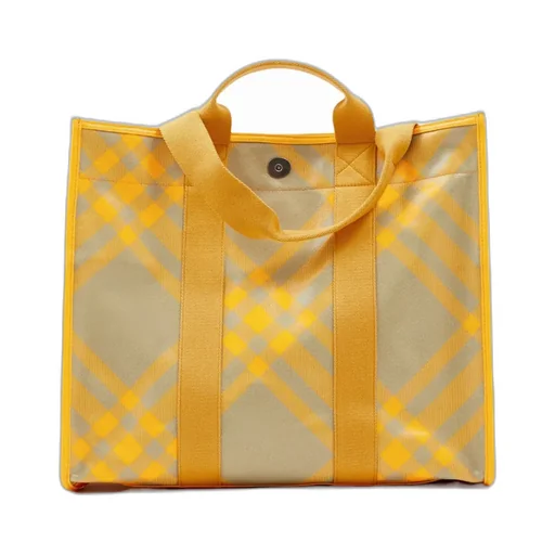 Burberry Plaid-Check Top Handle Bag