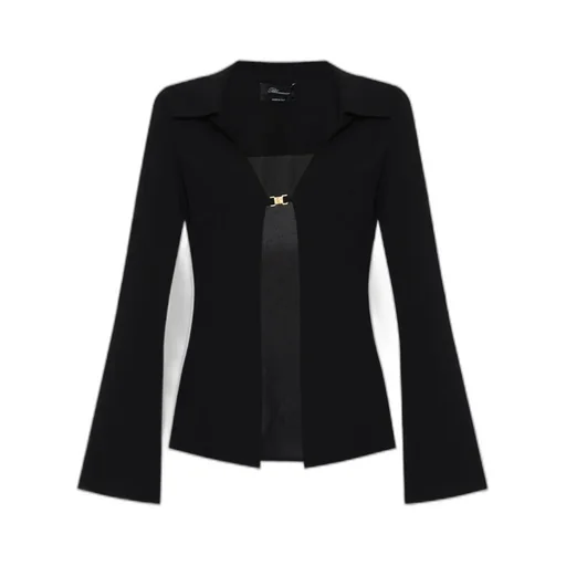 Blumarine Flared Sleeve Buckled Top