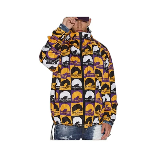 Dsquared2 All-Over Printed Zip-Up Hooded Jacket