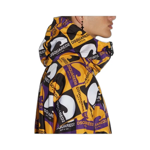 Dsquared2 All-Over Printed Zip-Up Hooded Jacket