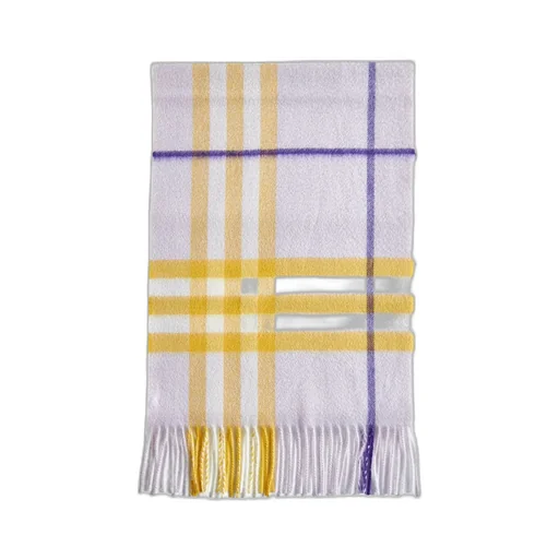 Burberry Checked Fringed-Edge Scarf