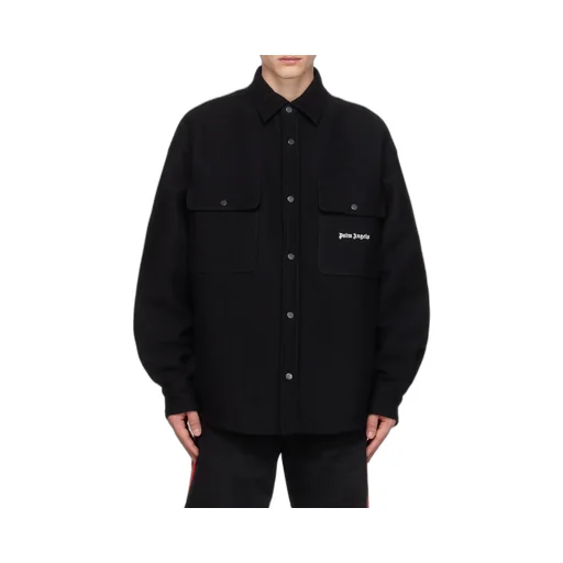 Palm Angels Logo-Embroidered Twill Overshirt