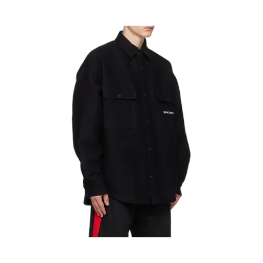 Palm Angels Logo-Embroidered Twill Overshirt
