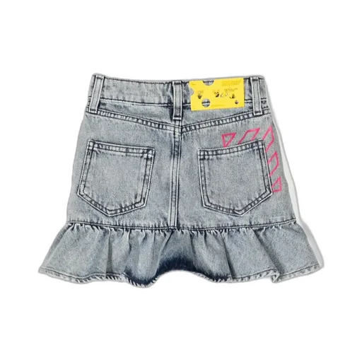 To Be Off Ruffled Denim Skirt