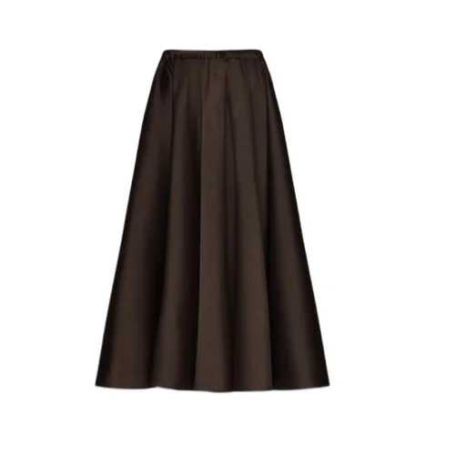 Valentino High Waist Pleated Midi Skirt