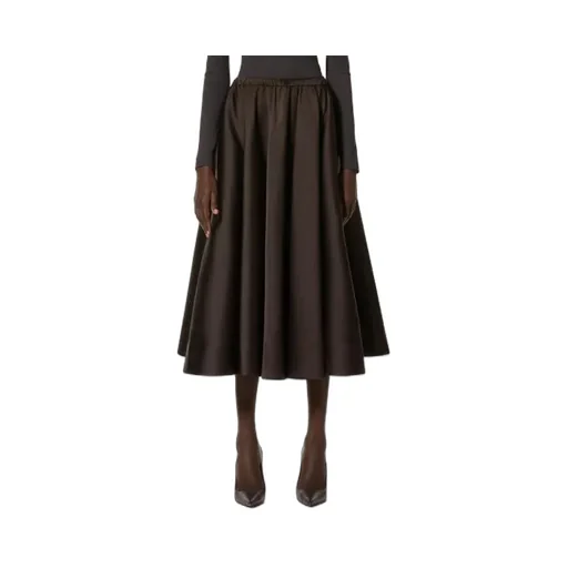 Valentino High Waist Pleated Midi Skirt