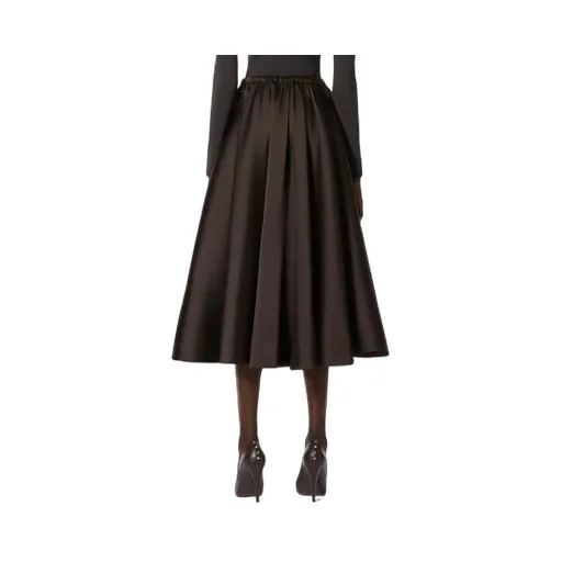 Valentino High Waist Pleated Midi Skirt