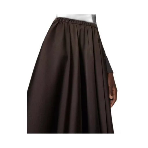 Valentino High Waist Pleated Midi Skirt