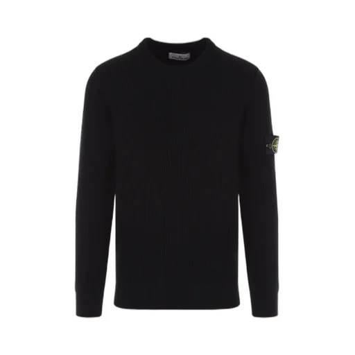 Stone Island Logo Patch Crewneck Knitted Jumper