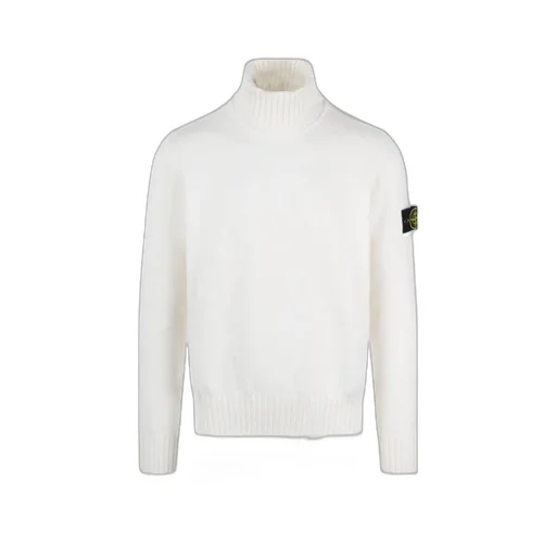 Stone Island Logo Patch Turtleneck Jumper