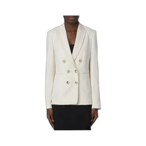 Logo-Button Double-Breasted Blazer