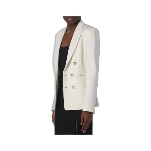 Logo-Button Double-Breasted Blazer