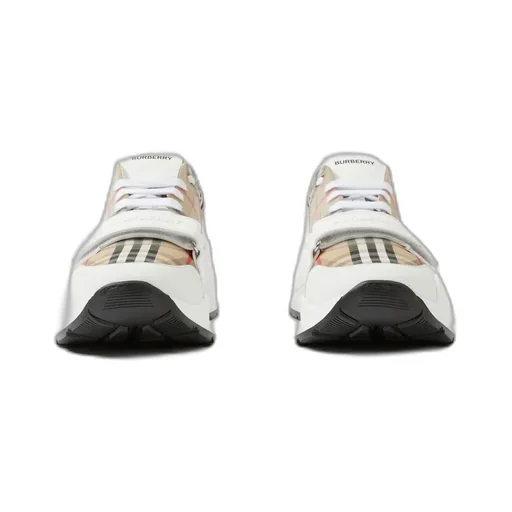 Vintage Check-Pattern Sneakers