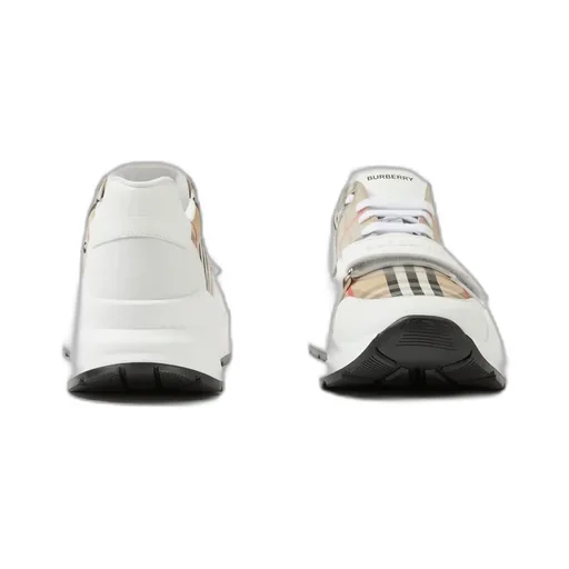 Vintage Check-Pattern Sneakers