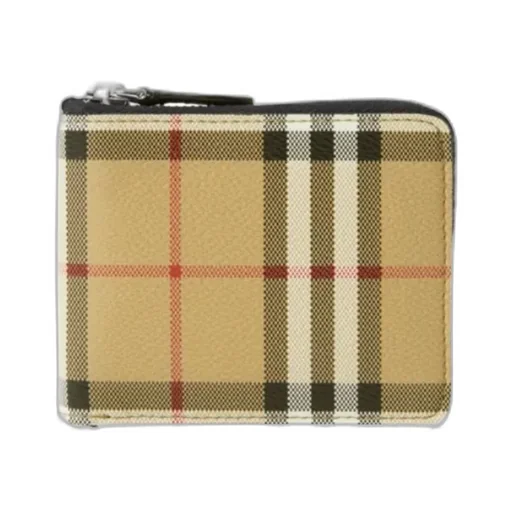 Burberry Checked Zipped Wallet