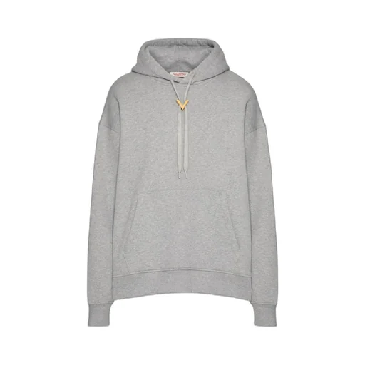 Valentino Logo Plaque Drawstring Hoodie