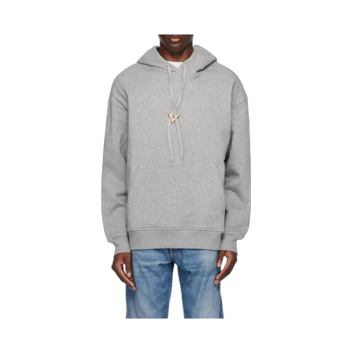 Valentino Logo Plaque Drawstring Hoodie