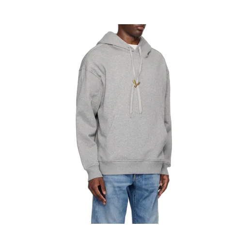 Valentino Logo Plaque Drawstring Hoodie