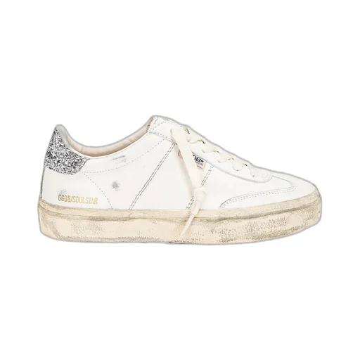 Golden Goose Deluxe Brand Soul Star Distressed Glittered Lace-Up Sneakers