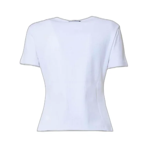 Blumarine Logo Embroidered Crewneck Knitted T-Shirt