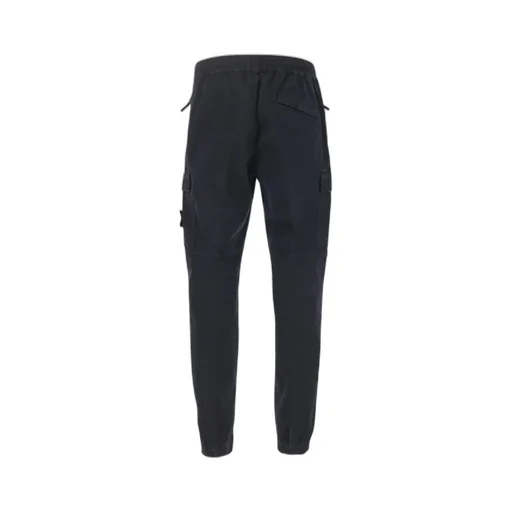 Stone Island Logo Patch Tapered Cargo Trousers