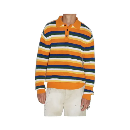 Horizontal-Stripe Polo Shirt