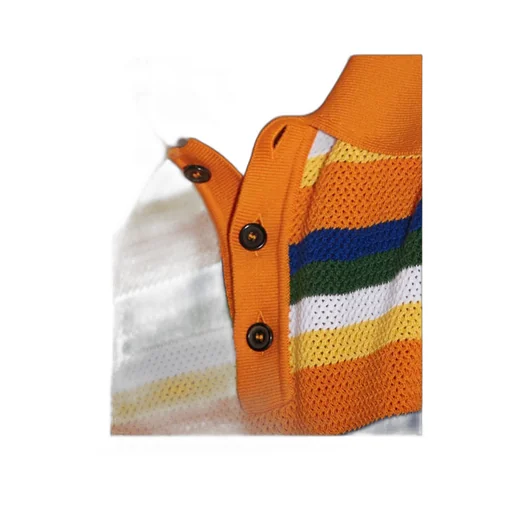 Horizontal-Stripe Polo Shirt