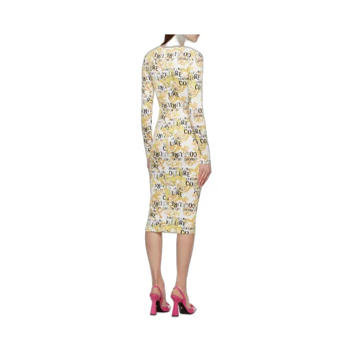 Logo-Print Long-Sleeve Dress