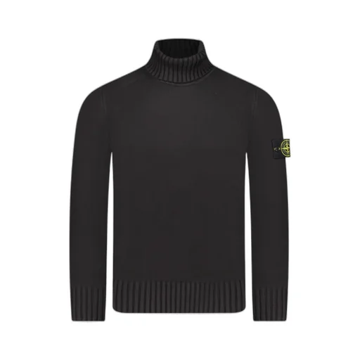 Stone Island Logo Patch Turtleneck Jumper