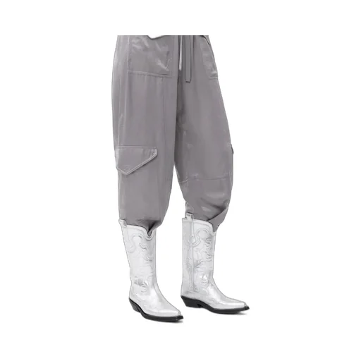 Ganni Mid Shaft Embroidered Western Boots