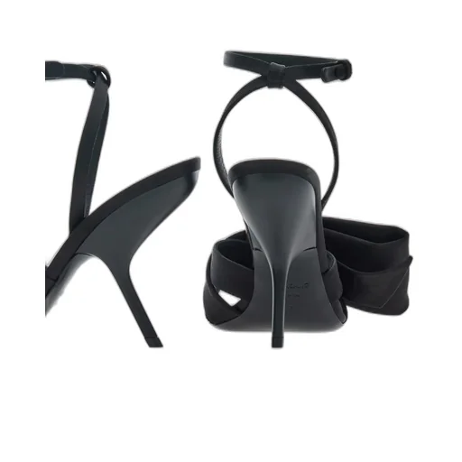 Asymmetrical Bow High-Heeled Sandals