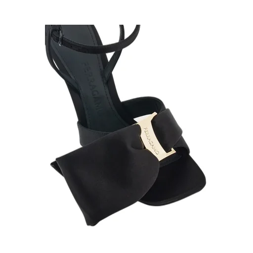 Asymmetrical Bow High-Heeled Sandals