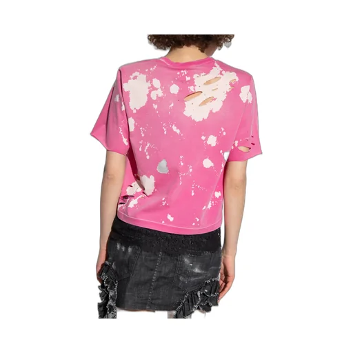 Dsquared2 Lace Hem Distressed T-Shirt