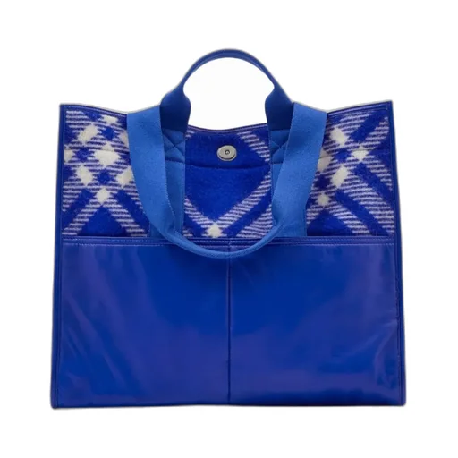 Burberry Check-Pattern Top Handle Bag