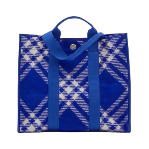 Burberry Check-Pattern Top Handle Bag