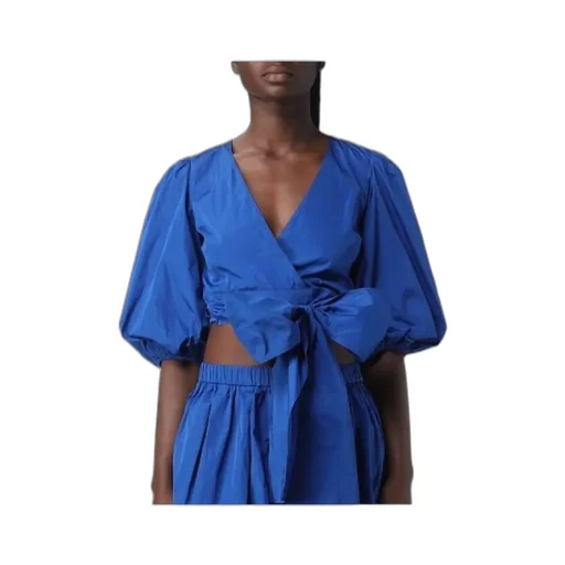 Redvalentino Puff Sleeve Taffeta Top